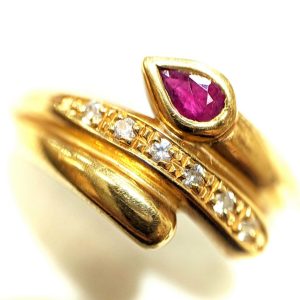 K18 ルビーリング MD0.07ct