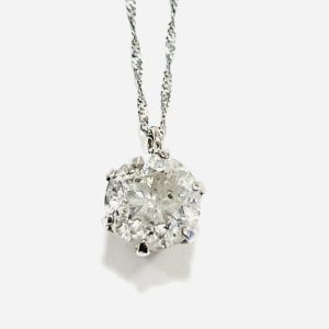 Pt900ダイヤモンドネックレス 1.06ct