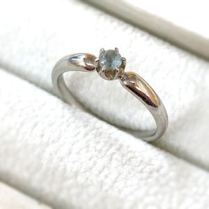 Pt950 アクアマリン リング