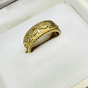 K18/18金 リング メレダイヤ 0.08ct ジュエリー 金 貴金属 指輪　