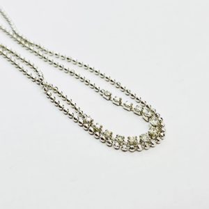 K18WG(18金ホワイトゴールド) メレダイヤ付き ブレスレット