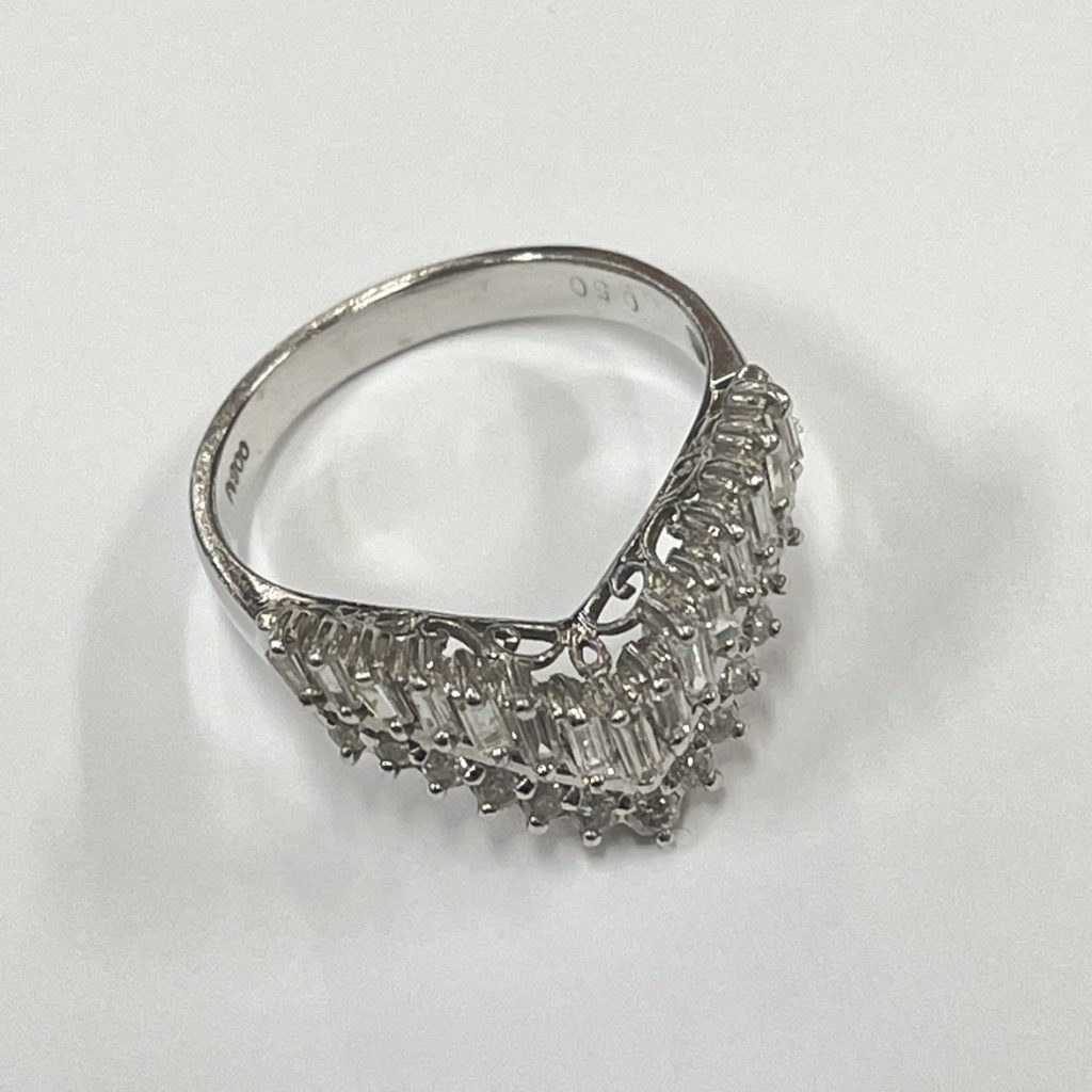 Pt900/プラチナ900 プラチナリング 指輪 ジュエリー 0.50ct メレダイヤ