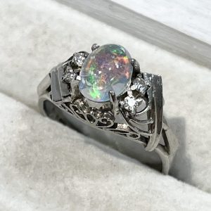Pt850 オパール付きリング