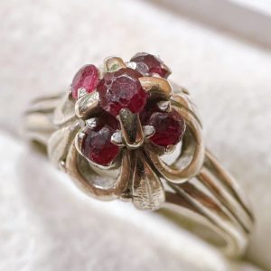 K14WG(14金ホワイトゴールド) ルビーリング