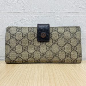 GUCCI(グッチ) GGキャンパス 長財布 ラウンドファスナー