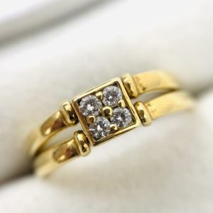K18　18金　ダイヤモンド　リング　指輪