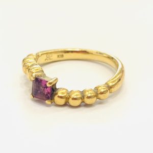 K18(18金) リング 石付き