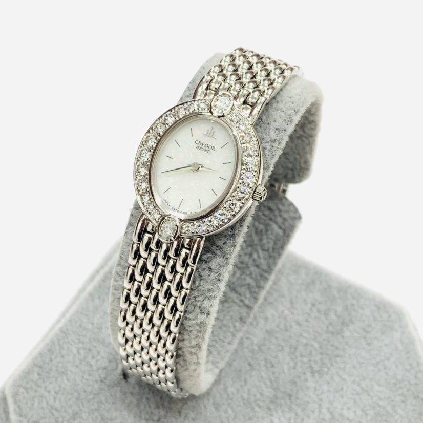 セイコー SEIKO クレドール CREDOR 腕時計 K18WG 18金 ダイヤベゼル