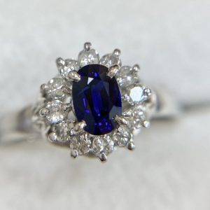 Pt900 サファイヤ0.59ct付プラチナリング