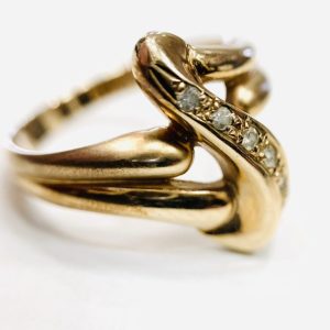 K18 18金 リング 指輪 メレダイヤ