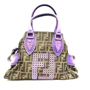 FENDI フェンディ ズッカ パンチングハンドバック
