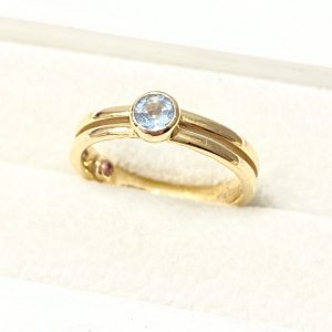 K18 0.23ct アクアマリン リング