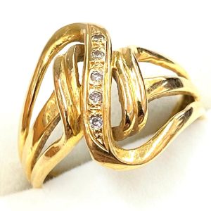 K18 18金 メレダイヤ リング