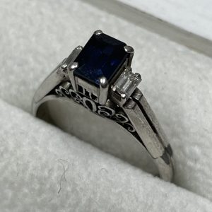 Pt850 サファイア リング プラチナ