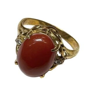 K18(18金)　珊瑚リング