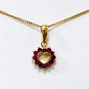 K18 ルビー0.12ct付ネックレス