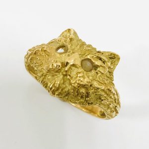 K18 イミテーション付リング