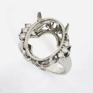 Pt900 メレダイヤ0.11ct付リング