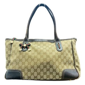 GUCCI(グッチ) GGキャンバス プリンシーライン リボン トートバッグ