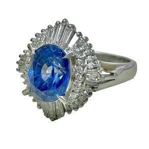 Pt900 リング サファイア