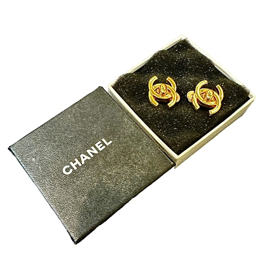 CHANEL ココマーク ターンロック イヤリング 95 A刻印