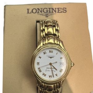 ロンジン　自動巻き式腕時計　金無垢　K18YG