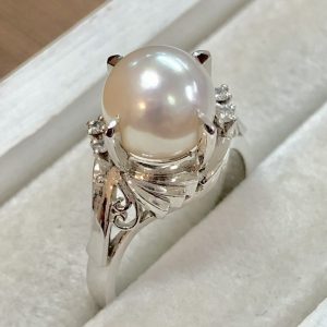 Pt900 パール プラチナ リング