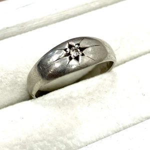 Pt850 メレダイヤモンド付きリング