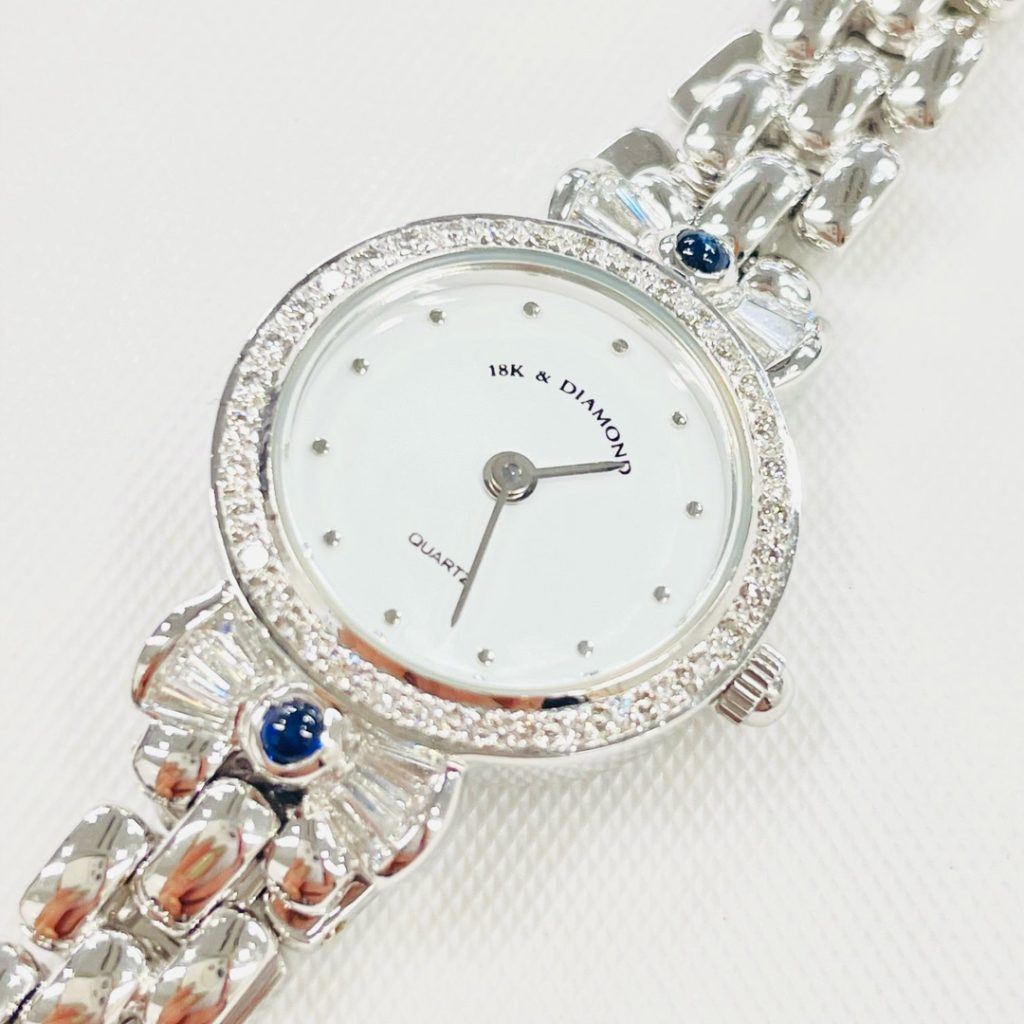 ダイヤモンド サファイア K18 18金 腕時計