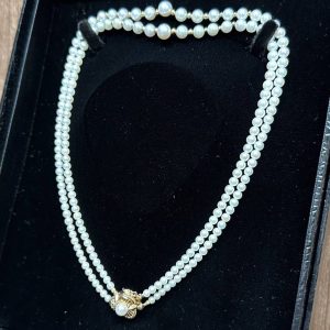 パールネックレス　留め具K14