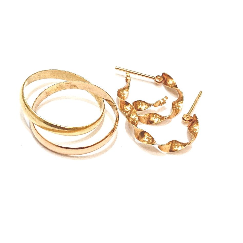 K18 2連リング ピアスの買取実績 | 買取専門店さすがや 