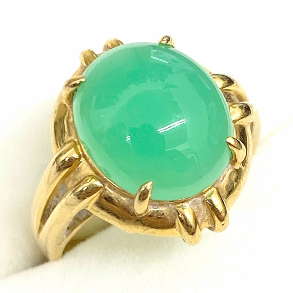 アンティーク18金翡翠リング｜リング 