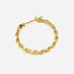 K18/Pt900 コンビフープピアス