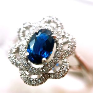 K14WG サファイア ダイヤモンド リング