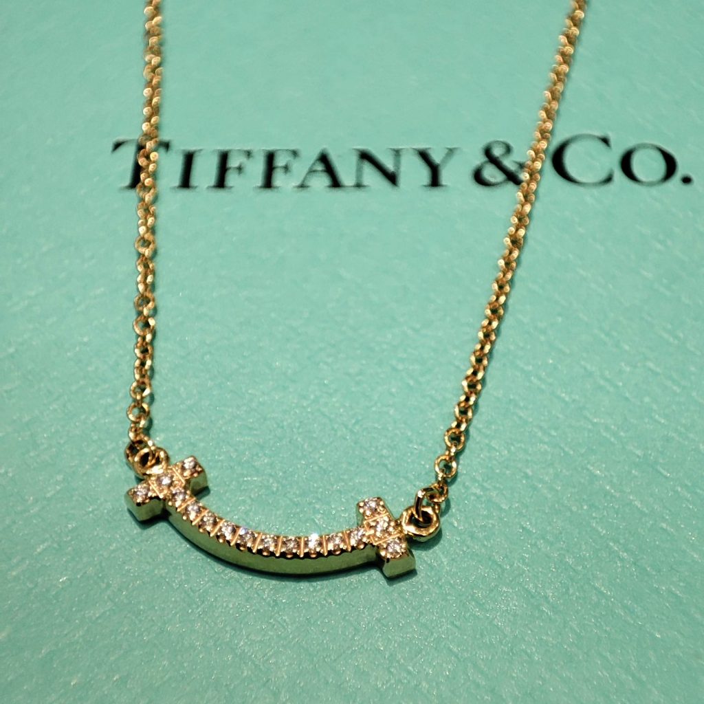 Tiffany ティファニー Tスマイル メレダイヤ ネックレス