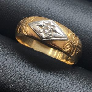 K18 Pt900 メレダイヤ リング 18金 750 プラチナ900