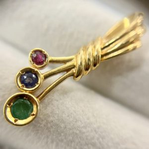K18　18金　トップ　ルビー　サファイア　エメラルド