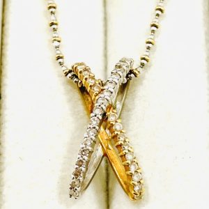 K18 ネックレス メレダイヤ 0.30ct