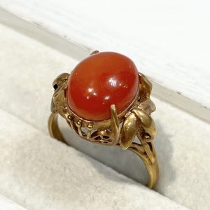 K18 18金　サンゴ 珊瑚　リング