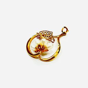 K18(18金) 真珠付 トップ アクセサリー