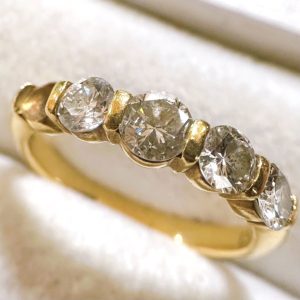 K18(18金) メレダイヤリング