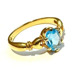 K18 トルマリン付きリング