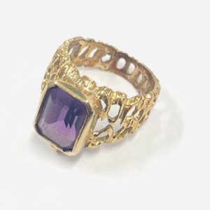 18金　K18　アメジスト　リング　指輪