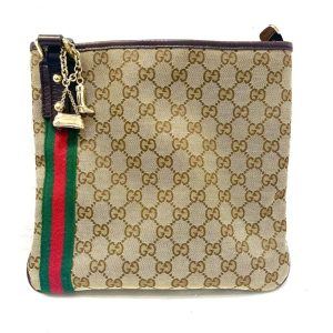GUCCI グッチ GGキャンバス シェリーライン ショルダーバッグ