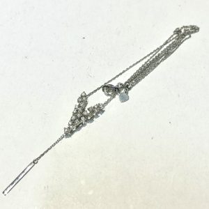 K18WG 18金ホワイトゴールド メレダイヤ ネックレス