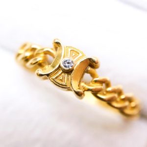 K18 セリーヌ メレダイヤ リング