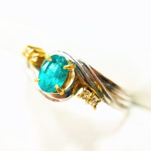 K18 Pt850 トルマリンリング