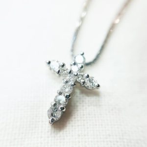 Pt900 Pt850 メレダイヤネックレス