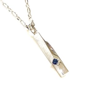 K14WG サファイア 0.14ct ネックレス