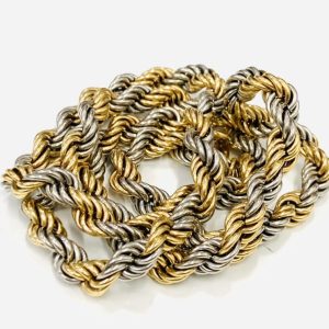 K18/Pt850 金・プラチナコンビネックレス